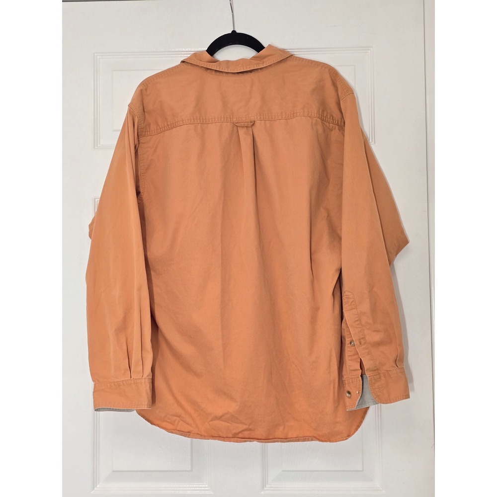 Columbia Mens Burnt Orange Long Sleeve Button Down Cotton Shirt Large - Picture 2 of 6